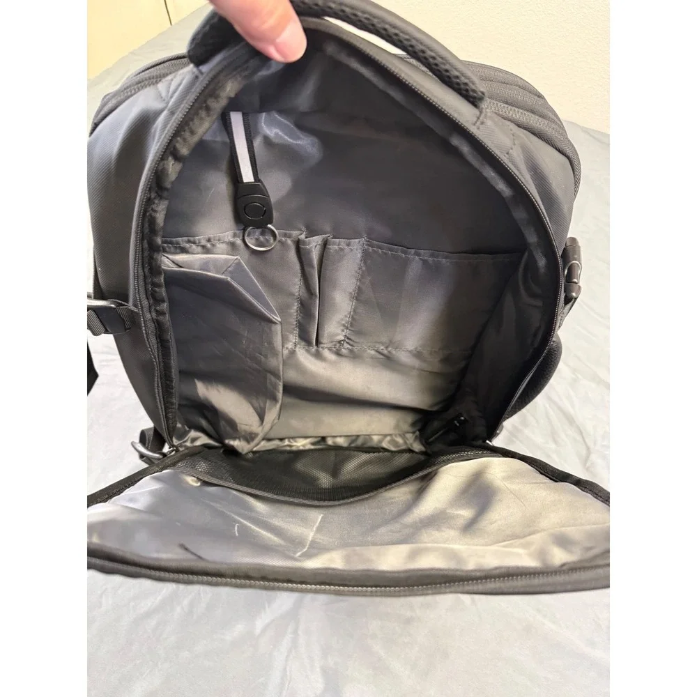 ReeYee Expandable 25L-40L Travel Backpack Black Laptop Bag Business Commute